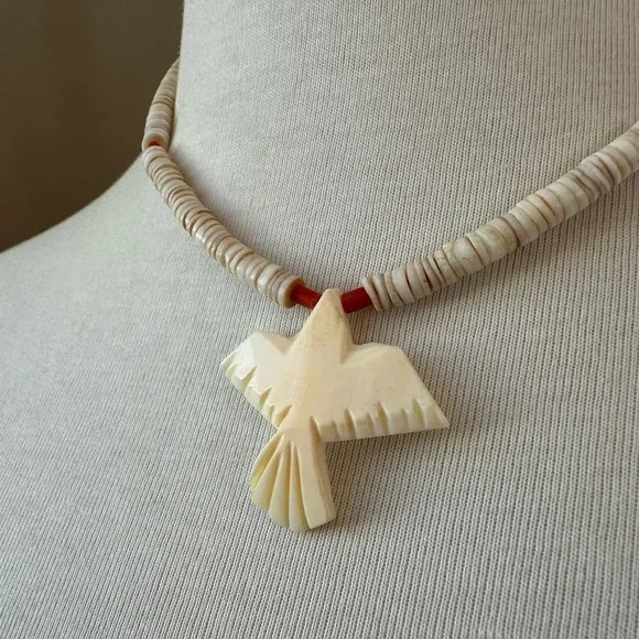 Vintage Carved Bird Tribal Choker - Picture 11 of 11